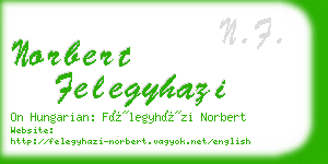 norbert felegyhazi business card